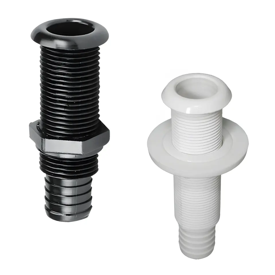 Uzun Tip Tahliye Kanalı Ø22 mm, Uzunluk 125 mm, Beyaz